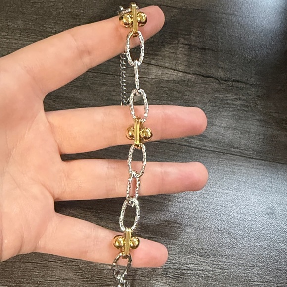 Stainless Steel 2 Toned Link Bracelet - Picture 2 of 3